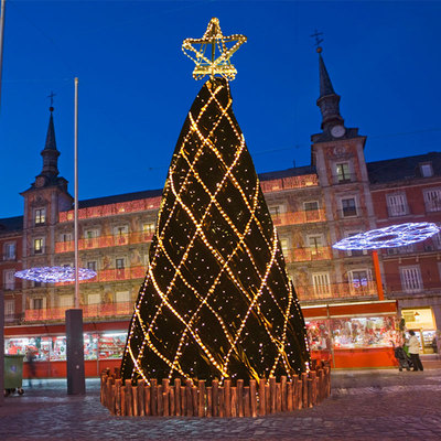 索蝶大型圣诞树10米圣诞树套餐酒店装饰户外圣诞树广场框架圣诞树