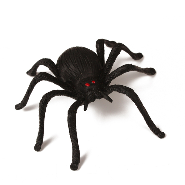 优派对 黑色塑料仿真大蜘蛛 万圣节玩具蜘蛛 4*2.3cm