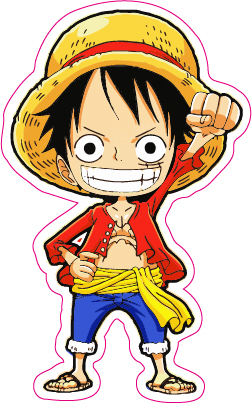 3m可做透明 海贼王 路飞大号墙儿童车贴电脑玻璃贴笔记本粘纸2569