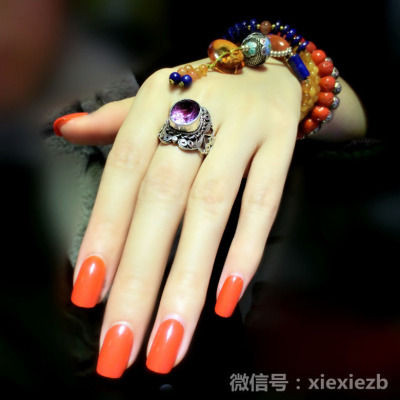 艾米尔孤品 泰银镶嵌天然紫水晶戒指 复古民族风镂空花托纯银戒指