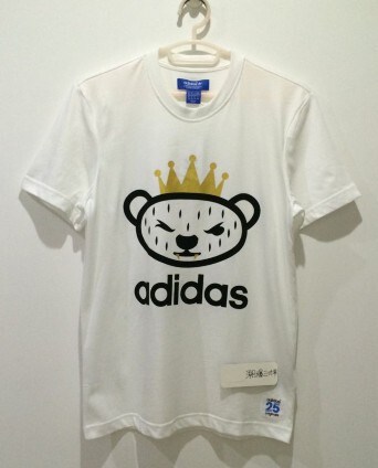 【现货】正品 三叶草新款nigo小熊个性白色t s07784