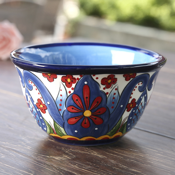 包邮espana西班牙风情手绘陶瓷餐具欧式家居用品彩绘饭碗沙拉碗