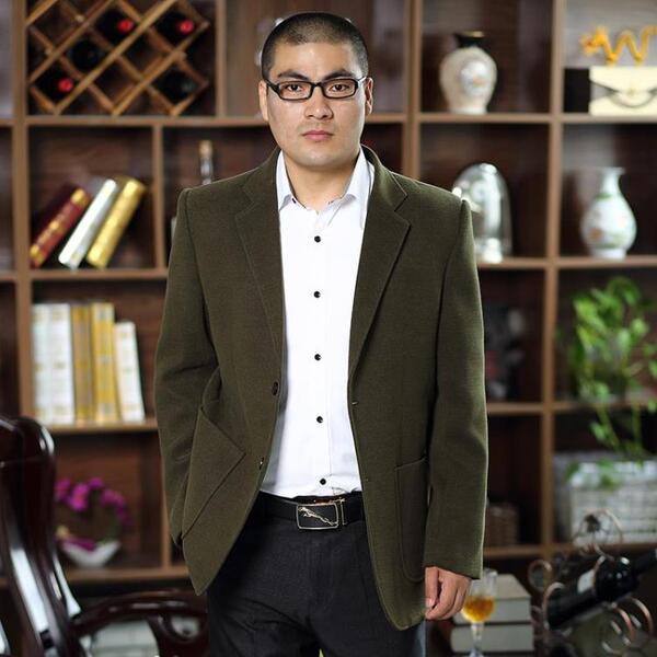 男士单件中老年爸爸西服中年休闲西装春秋款加大加肥码中年人外套