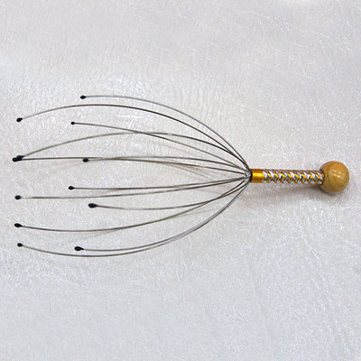 八爪鱼头部按摩器 手动头皮按摩爪钢丝生发抓头器抓痒挠头仪器
