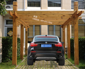 防腐木车库车棚长廊葡萄架庭院凉亭碳化木花架植物架户外花园阳台