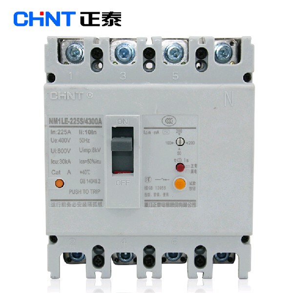 正泰塑壳漏电断路器nm1-225s/3n300 200a