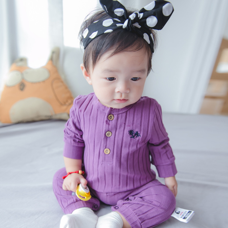 Spring clothing female baby baby coveralls Romper climbing clothes newborn Spring 6 spring and summer thin 0 1 year 3 months