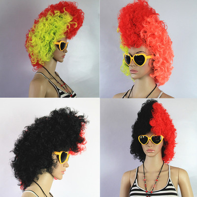 特价cosplay济公帽子猫王球迷爆炸头节日搞怪新奇表演道具假发