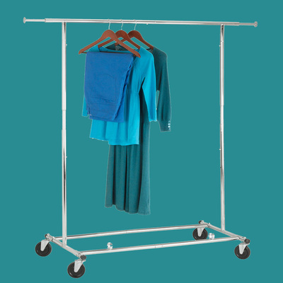 简易加厚移动单杆式晾衣架落地折叠室内挂衣架单杠伸缩衣架