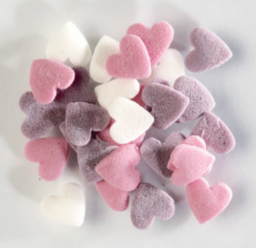 装饰糖片 彩糖片 蛋糕棒棒糖装饰 烘焙装饰 多彩心形 10g约150片