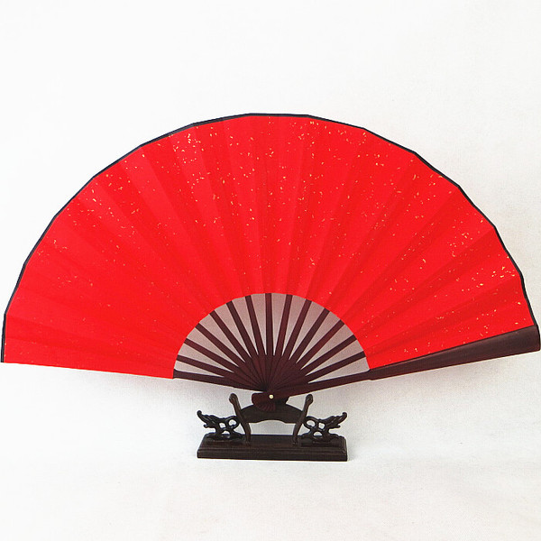 特价10寸大红色洒金宣纸折扇空白书法扇舞蹈扇 婚庆扇子 两面一样