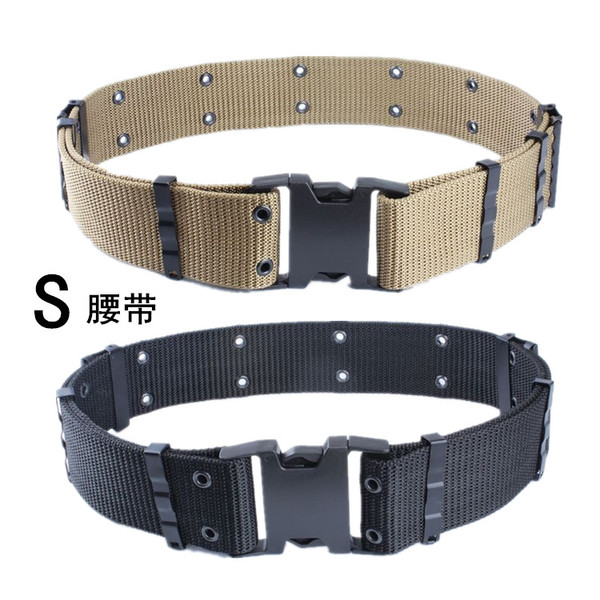 s腰带编织外腰带 军迷配饰武装作训服战术腰带迷彩服帆布尼龙编制