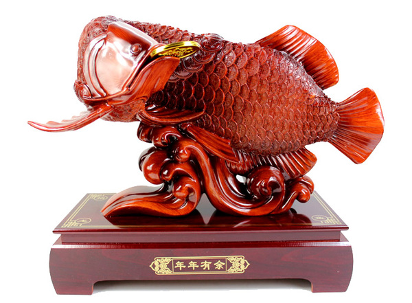南大商城工艺品开业乔迁礼品送礼金龙鱼摆件镇宅风水招财龙鱼大号