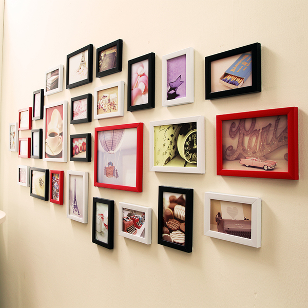 【 买一送六】26框客厅照片墙贴 创意组合相片墙欧式相框墙画框