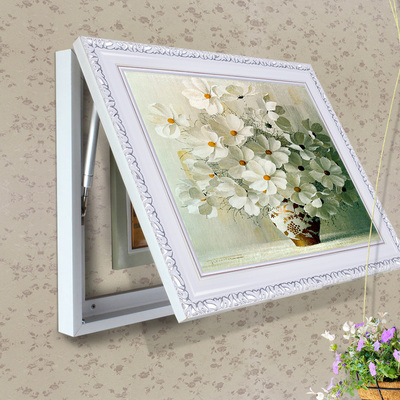 电表箱装饰画 可推拉遮挡有框客厅电闸箱电表盒电箱挂画配电箱