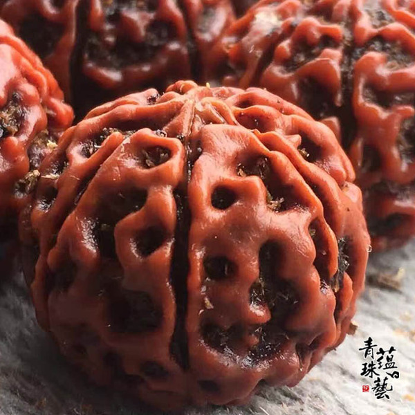 天然印尼大金刚菩提子 红皮满肉落地红金刚6789瓣手串 不逊尼泊尔