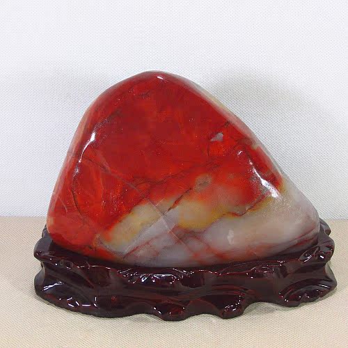 天然新疆戈壁彩玉奇石摆件原石观赏石红碧玉玛瑙玉石装饰送礼镇宅