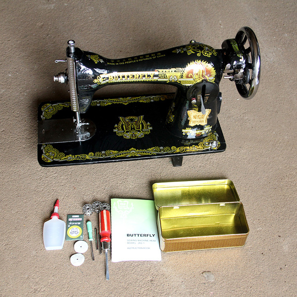 蝴蝶牌老式家用缝纫机更好超吃厚 机头电动脚踏胜飞人