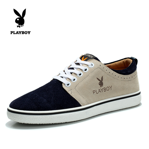 花花公子男鞋夏秋新品运动休闲鞋韩版板鞋潮流男士低帮真皮鞋子男