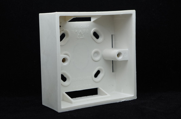 加厚明装86底合通用开关插座86明合86型线槽底盒 pvc86型底盒