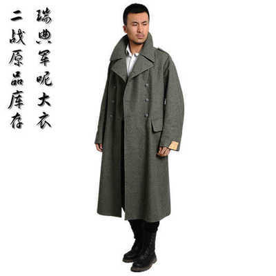全新二战欧洲原品战壕羊毛绒呢子军大衣 男式长款1941年kappa生产