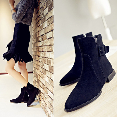 珂卡夫凉鞋正品2015款月牙儿卡芙琳正品温莎名典女鞋马丁靴冬季