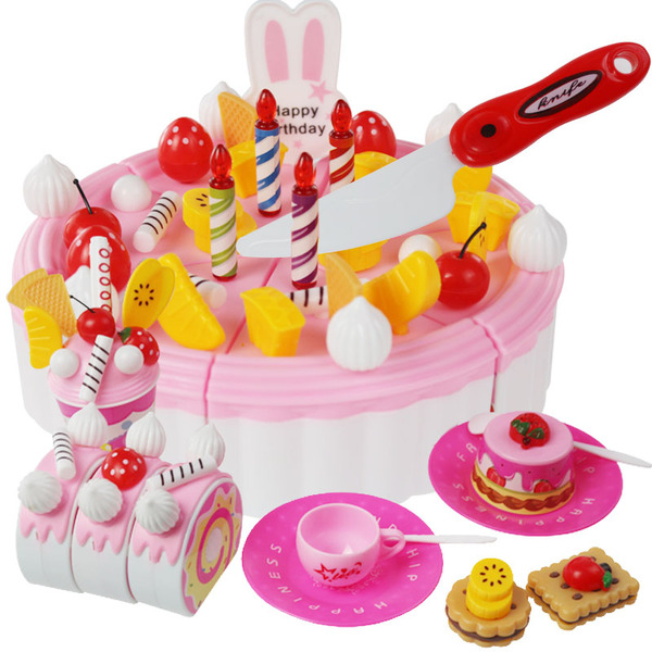 仿真生日蛋糕玩具儿童厨房玩具套装女孩宝宝过家家女童玩具3