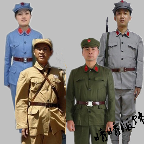 男女紅軍服 革命軍服裝 八路軍軍裝 新四軍 合唱表演演出服裝成人