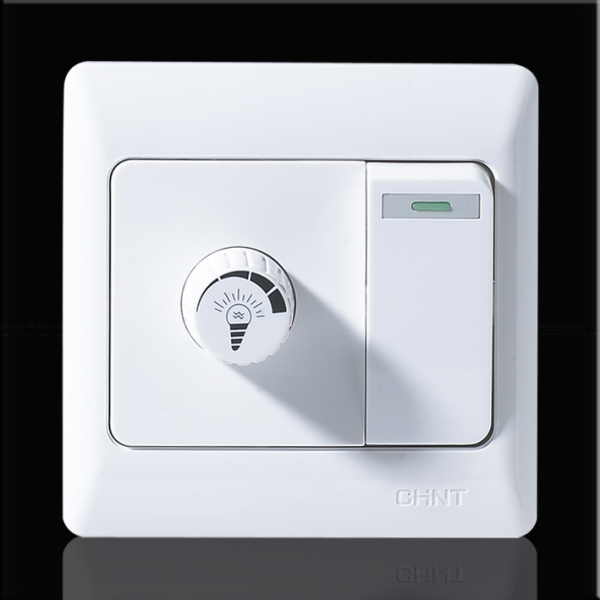 正泰开关插座86型大板单开一开双控 调光开关new7-314