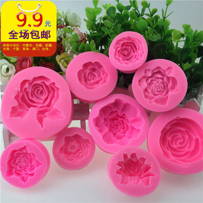 taobao agent Roses Kang Naixin Peony Silicon Gum Flinking Mold Baking Cake Decoration Binghem Handmade Soci Drop Mold