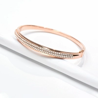 Золотой бриллиантовый модный браслет из натурального камня, 18 карат, розовое золото, 2022