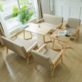 Văn phòng đôi đơn giản tươi bàn ghế sofa kết hợp đồ nội thất trái và phải bộ biến đổi nhiều người màu xanh văn phòng bán hàng màu trắng - FnB Furniture chân bàn bằng sắt	