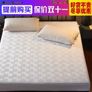 Khăn trải giường bằng vải bông một miếng nệm bông dày bọc Simmons bảo vệ chống trượt 1,8m Giường mỏng màu nâu đệm