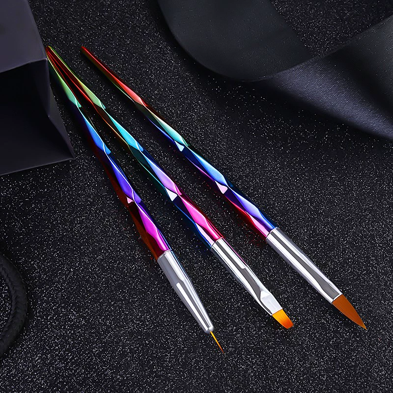 Bộ cọ dụng cụ làm móng trọn bộ bút vẽ pha lê khắc gradient đèn chiếu bút vẽ đường bút cho tiệm nail - Công cụ Nail
