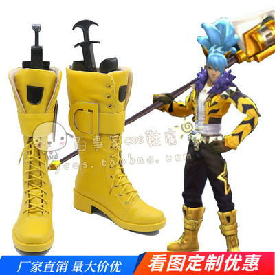 taobao agent King Glory Hanxin Street Fighter Skin COS Shoes Custom Cosplay Boots