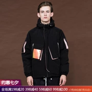 [Spot] RANNAGNAS 18F W bột đen hai màu phản chiếu ba chiều túi PVC quần áo cotton mùa đông mới - Bông