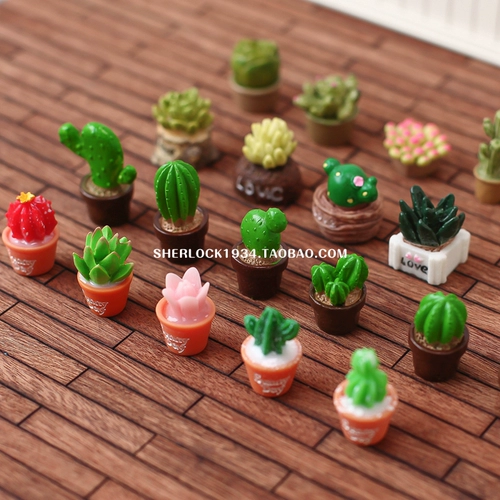 盆 Мини -много -мичные растения в горшках｝ BJD Baby House Accessories Стрели в реквизит Blythe маленькая ткань азона глина OB11