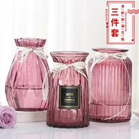 [Ba bộ] bình thủy tinh sáng tạo cây thủy canh hoa khô hoa lily lọ hoa trang trí phòng khách trang trí - Vase / Bồn hoa & Kệ chậu trồng mai