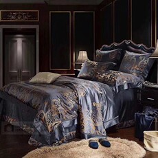 Пододеяльник 私人定制高端床上用品 定做重磅色织真丝被套床单枕套别墅四件套