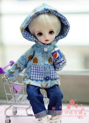 taobao agent In the early October, baby clothing shop BJD6 points blue snowflake hooded jacket BJD1/6 points myOU sphere big six points A56