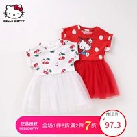 Hellokitty cô gái mặc mùa hè 2019 mới cho bé thời trang váy ngắn tay mùa hè váy bé - Váy váy cho bé gái 1 tuổi