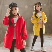 Áo khoác bé gái áo dài phần xuân hè 2019 mới to bự cho bé gái Hàn Quốc thời trang áo khoác nữ - Áo khoác