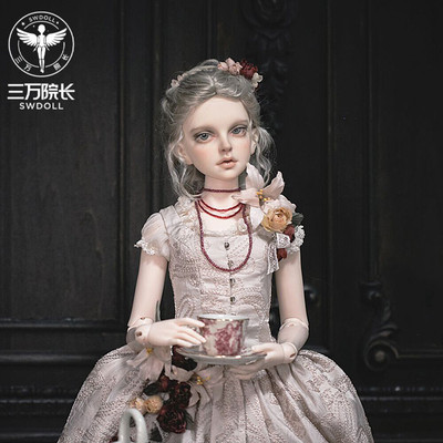 taobao agent [Yuyu Sauce] SDGR 3 -point BJD baby clothes rice white embroidered blooming dress/hand -made flower limit 5 sets