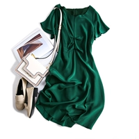 Шелковое платье, приталенный корсет, юбка, V-образный вырез, с рукавом, А-силуэт, коллекция 2021