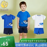 Quần áo trẻ em Annai đích thực 2019 hè mới cho nam bộ đồ dệt kim cotton XB927657 - Phù hợp với trẻ em