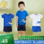 Quần áo trẻ em Annai đích thực 2019 hè mới cho nam bộ đồ dệt kim cotton XB927657 - Phù hợp với trẻ em thời trang cho bé