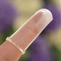 Детская силикагелевая зубная щетка для раннего возраста, 0-2 лет, на указательный палец, 1-3 лет