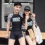 Thời trang mới ngọt ngào lãng mạn cặp đôi đồ bơi thể thao chia áo tắm che bụng bảo thủ chống mite áo tắm Hàn Quốc - Vài đồ bơi 	đồ đi biển cho cặp đôi