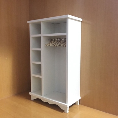 taobao agent Babywa furniture 6 points BJD/small cloth Kaner baby wardrobe wardrobe white simple open DIY locker