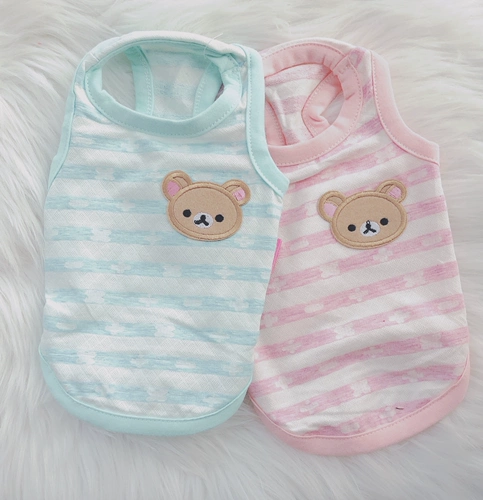 Весна и летняя домашняя одежда сладкая petco21004 Цветовой хлопковой медведь жилет